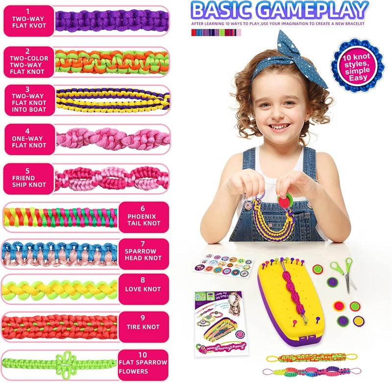 Topdiaos Friendship Bracelet Making Kit Toys, Ages 7 8 9 10 11 12 Year Old Girls Gifts Ideas, Birthday Present for Teen Girl, Arts and Crafts String Maker Tool, Bracelet DIY, Kids Travel Activity Set - Image 3
